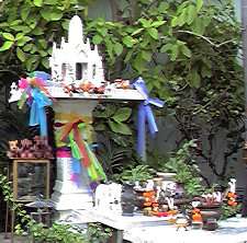 View of a spirit house